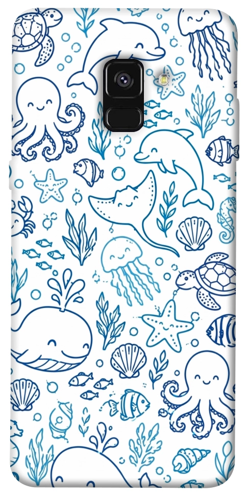 Чехол Sea pattern для Galaxy A8 (2018)