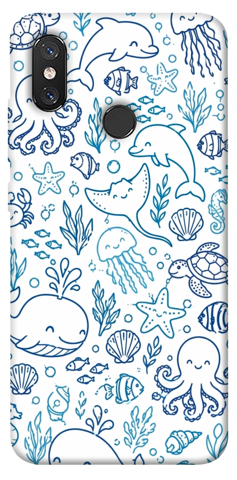Чехол Sea pattern для Xiaomi Mi 8