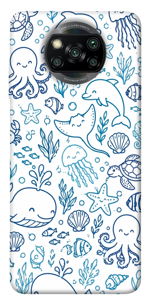 Чехол Sea pattern для Xiaomi Poco X3 NFC