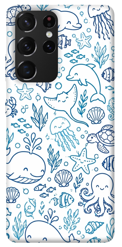 Чехол Sea pattern для Galaxy S21 Ultra