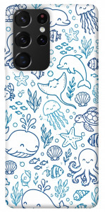 Чехол Sea pattern для Galaxy S21 Ultra