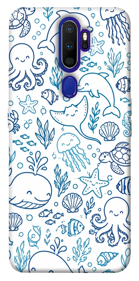 Чехол Sea pattern для Oppo A9 (2020)