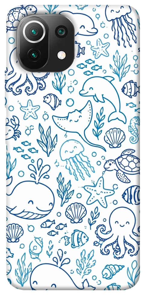 Чехол Sea pattern для Xiaomi Mi 11 Lite
