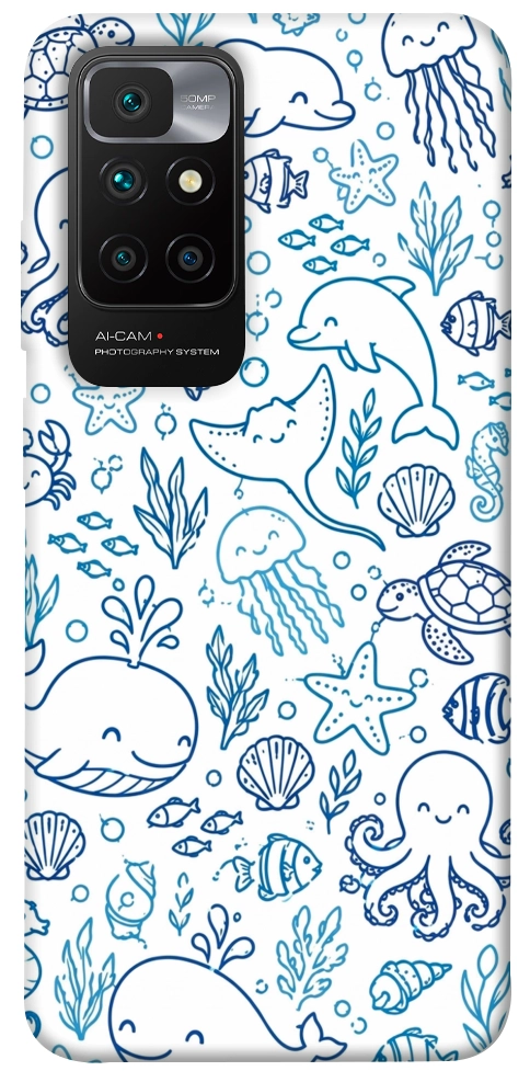 Чехол Sea pattern для Xiaomi Redmi 10
