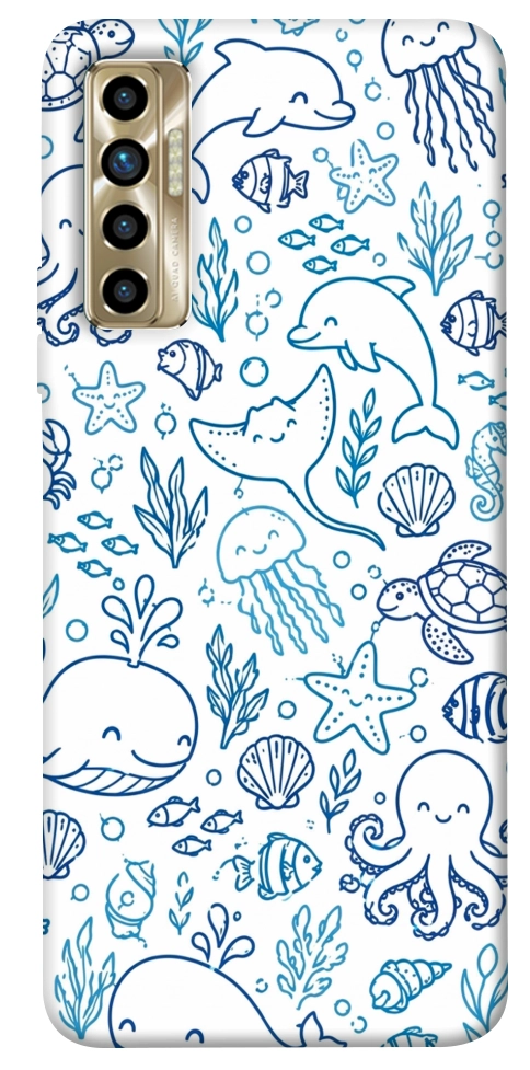 Чохол Sea pattern для TECNO Camon 17P