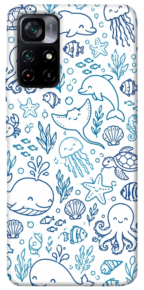 Чехол Sea pattern для Xiaomi Poco M4 Pro 5G