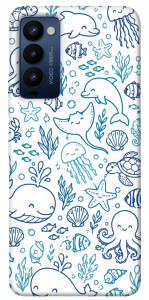 Чохол Sea pattern для Tecno Camon 18