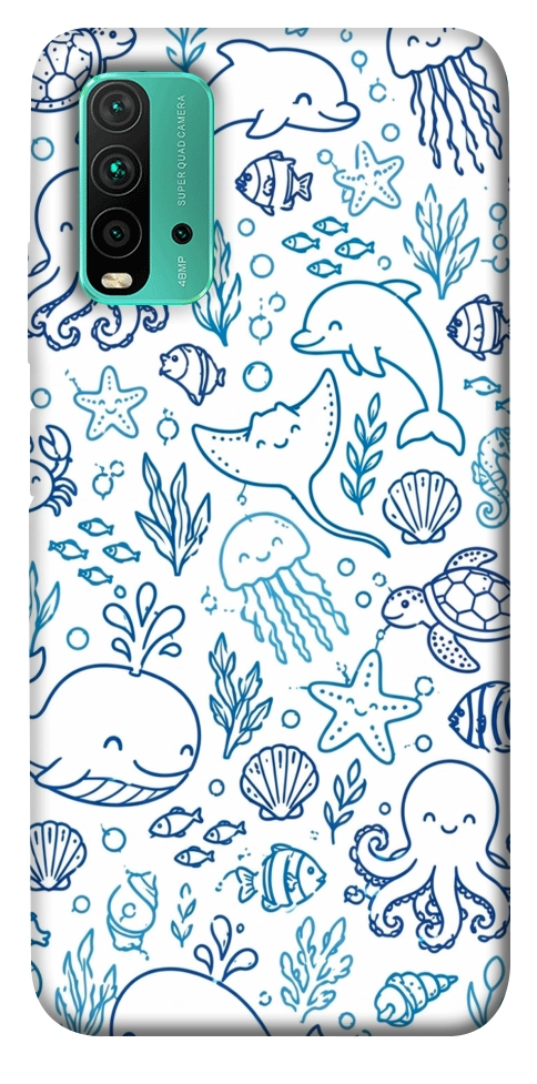 Чохол Sea pattern для Xiaomi Redmi Note 9 4G