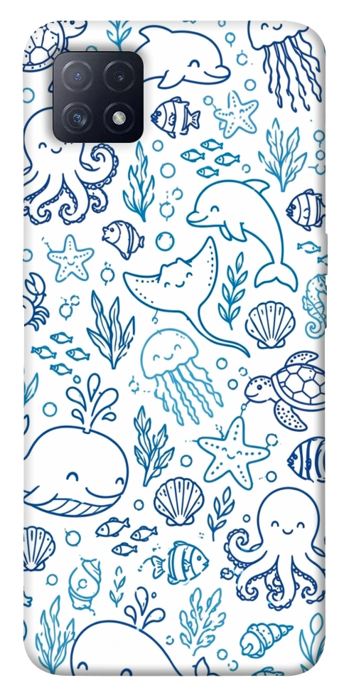 Чехол Sea pattern для Oppo A73 5G