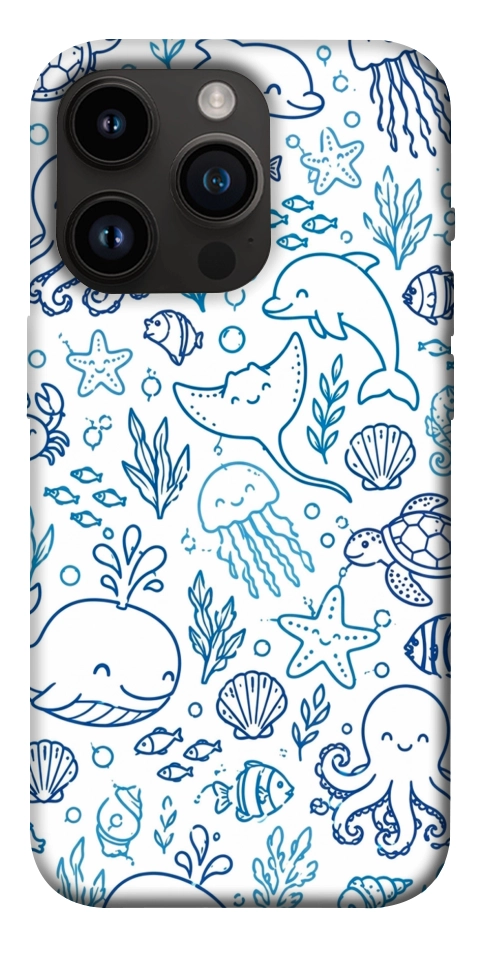 Чехол Sea pattern для iPhone 14 Pro