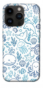 Чехол Sea pattern для iPhone 14 Pro