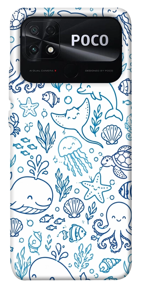 Чехол Sea pattern для Xiaomi Poco C40