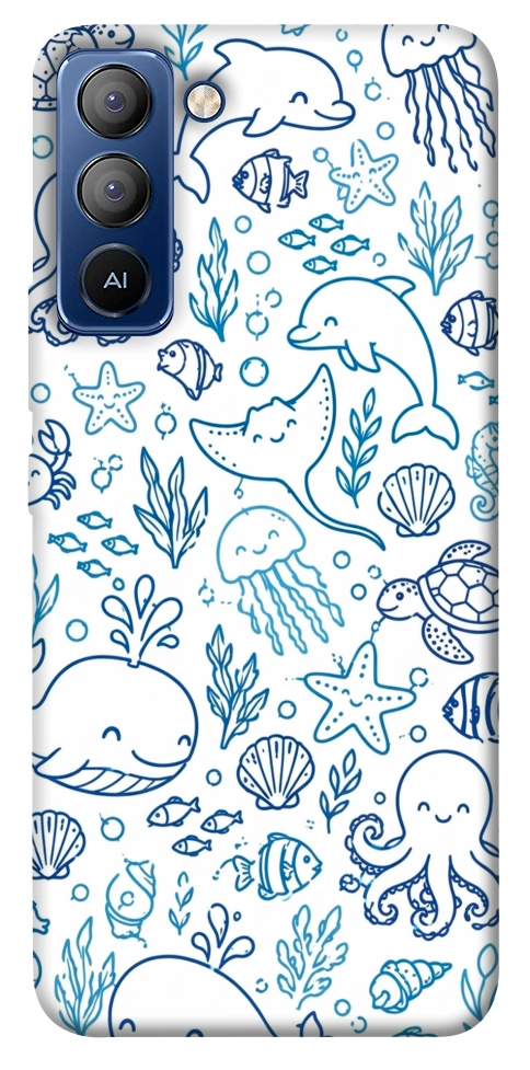 Чехол Sea pattern для TECNO Pop 5 Pro
