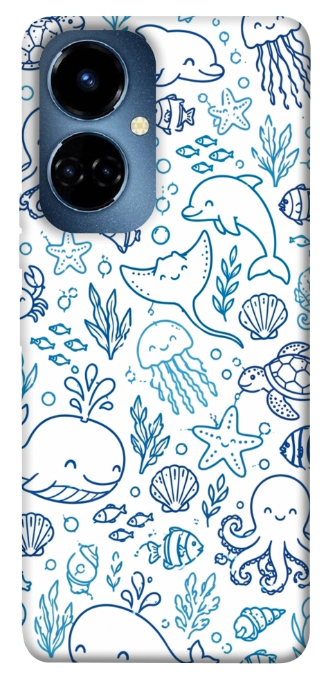 Чехол Sea pattern для TECNO Camon 19 (CI6n)