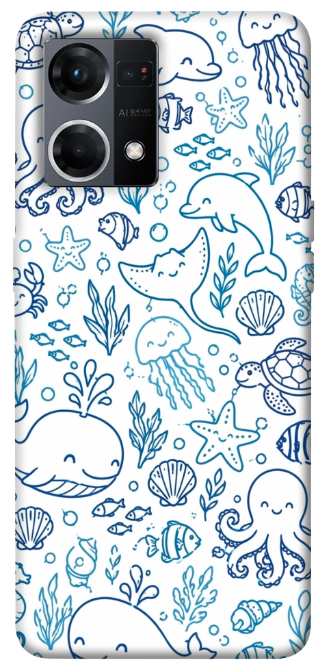 Чохол Sea pattern для Oppo Reno 7 4G