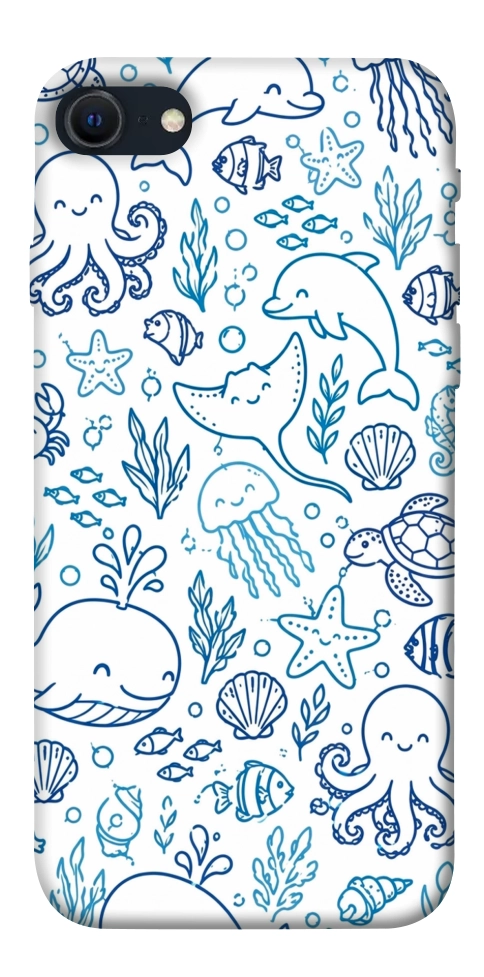 Чехол Sea pattern для iPhone SE (2022)