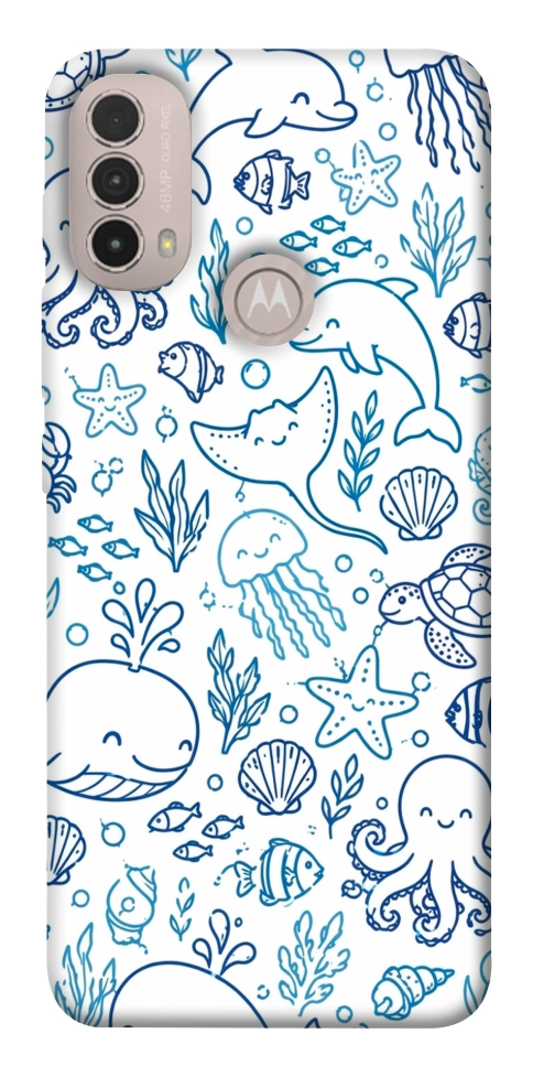 Чехол Sea pattern для Motorola Moto E40