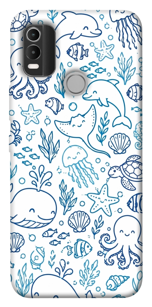 Чохол Sea pattern для Nokia C21 Plus