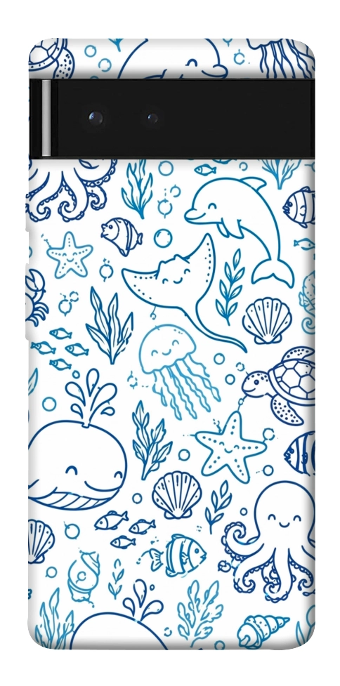 Чехол Sea pattern для Google Pixel 6