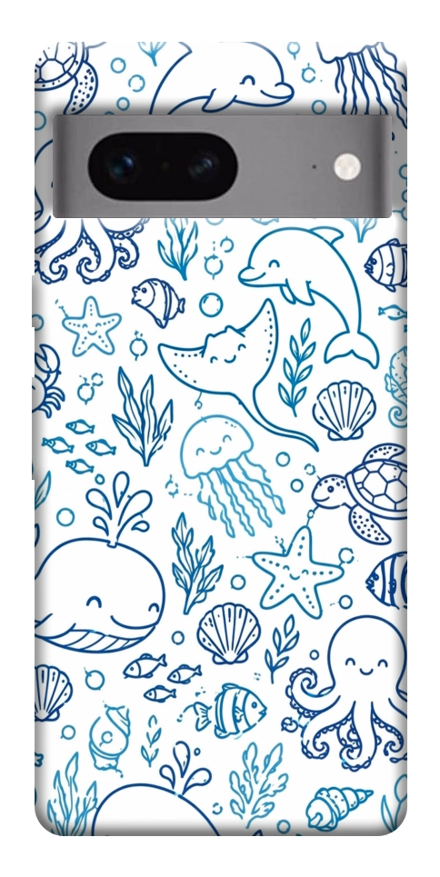 Чехол Sea pattern для Google Pixel 7