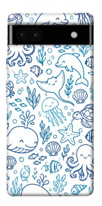 Чехол Sea pattern для Google Pixel 6A