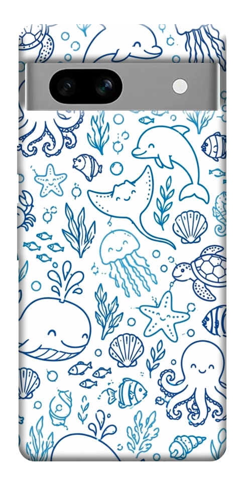 Чехол Sea pattern для Google Pixel 7A