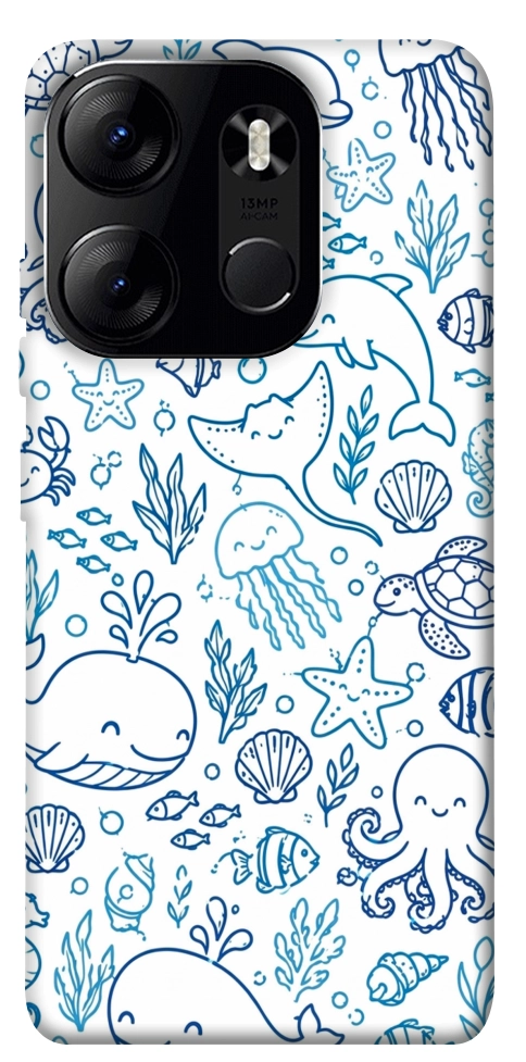 Чохол Sea pattern для Tecno Spark Go 2023