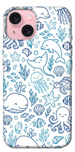 Чехол Sea pattern для iPhone 15