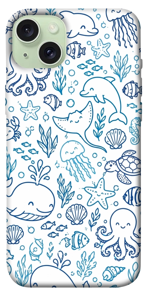 Чехол Sea pattern для iPhone 15 Plus