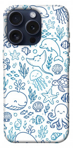Чехол Sea pattern для iPhone 15 Pro