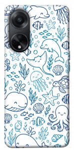 Чехол Sea pattern для Oppo A58 4G