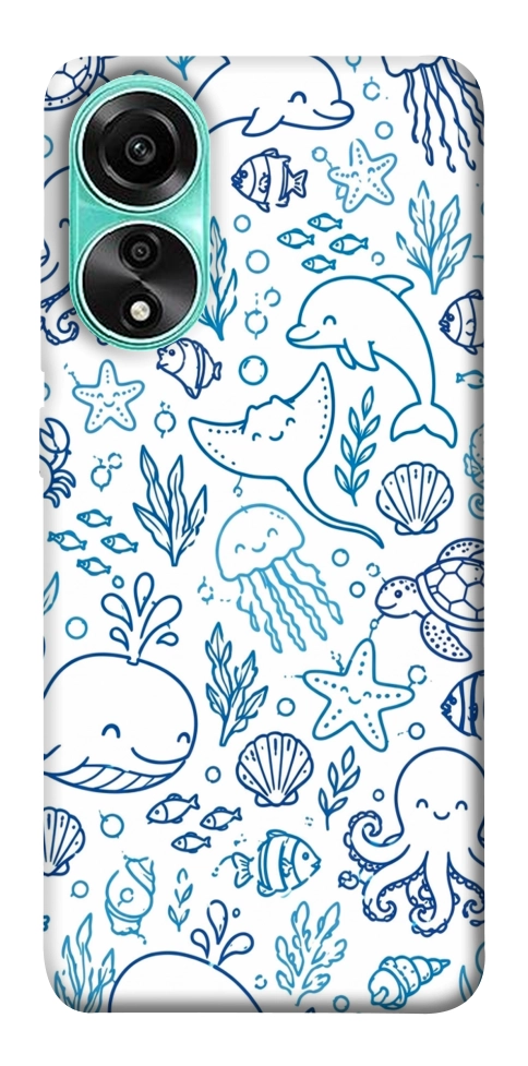 Чехол Sea pattern для Oppo A78 4G