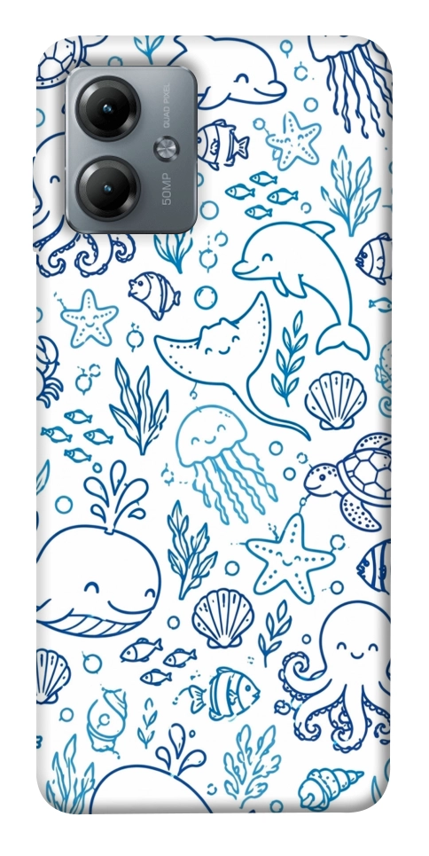 Чехол Sea pattern для Motorola Moto G14