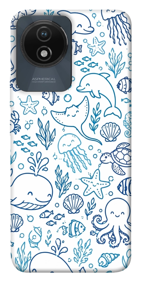 Чехол Sea pattern для Vivo Y02