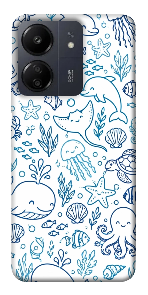Чехол Sea pattern для Xiaomi Redmi 13C