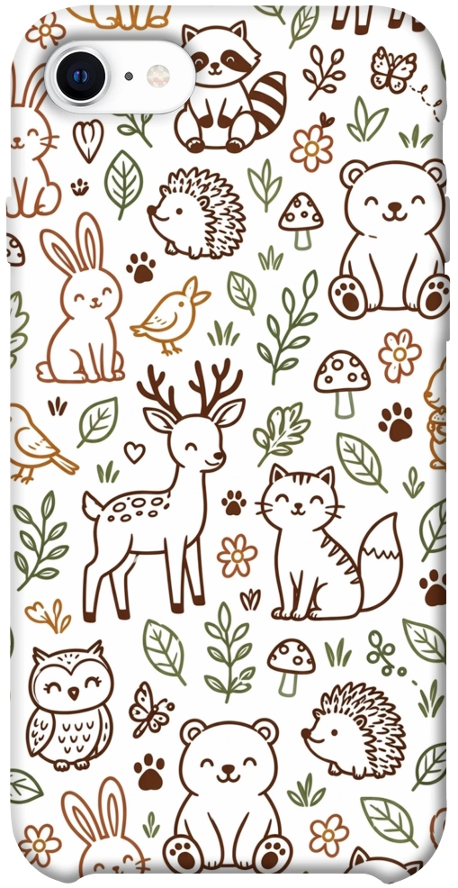 Чехол Wildlife pattern для iPhone SE (2020)