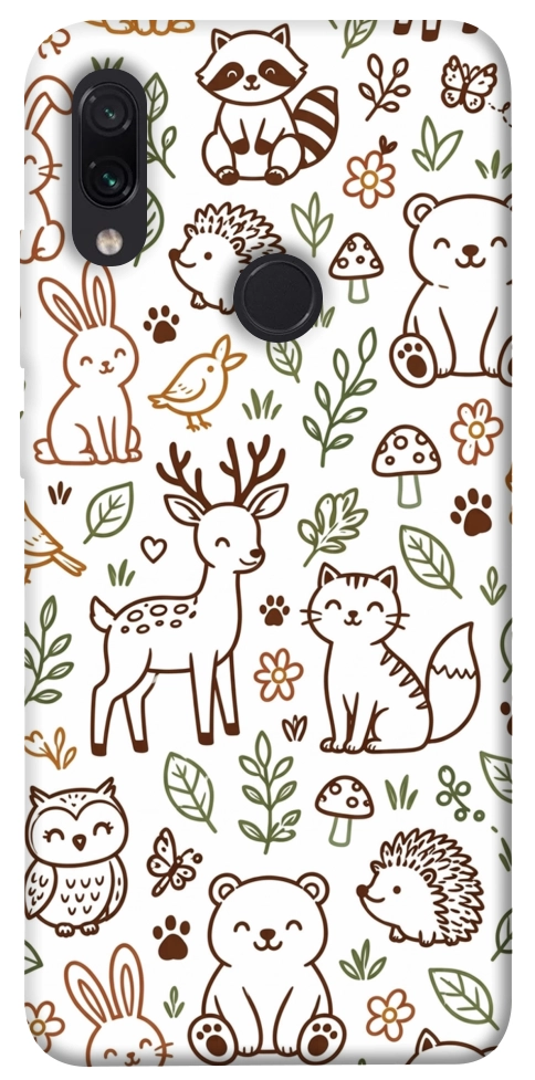 Чехол Wildlife pattern для Xiaomi Redmi Note 7