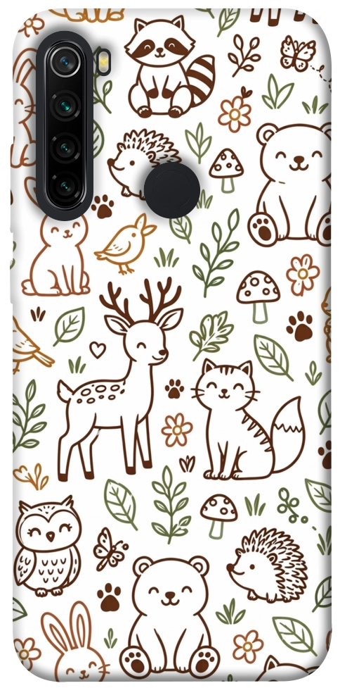 Чехол Wildlife pattern для Xiaomi Redmi Note 8