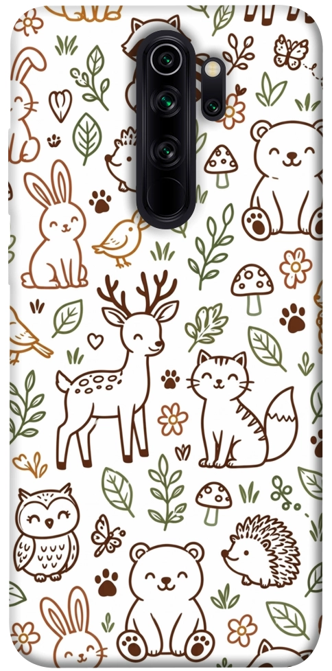 Чехол Wildlife pattern для Xiaomi Redmi Note 8 Pro