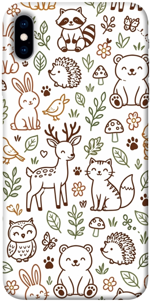 Чехол Wildlife pattern для iPhone XS