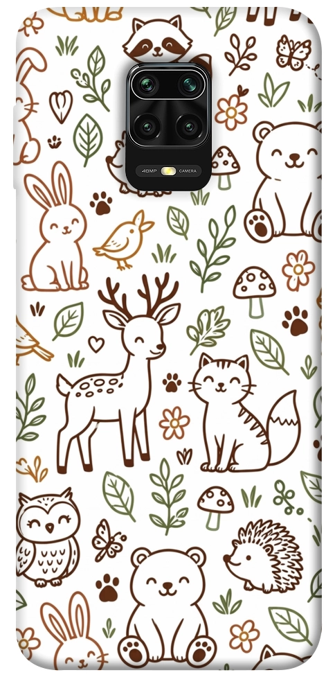 Чехол Wildlife pattern для Xiaomi Redmi Note 9 Pro