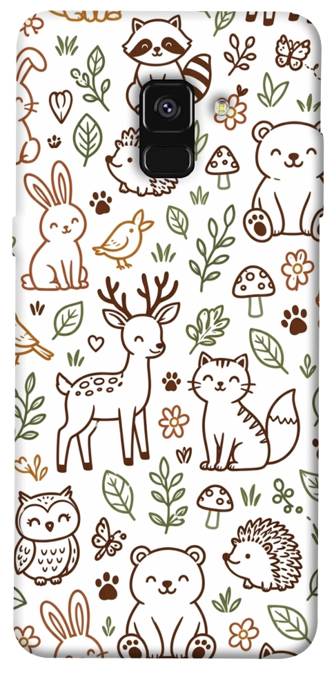 Чехол Wildlife pattern для Galaxy A8 (2018)