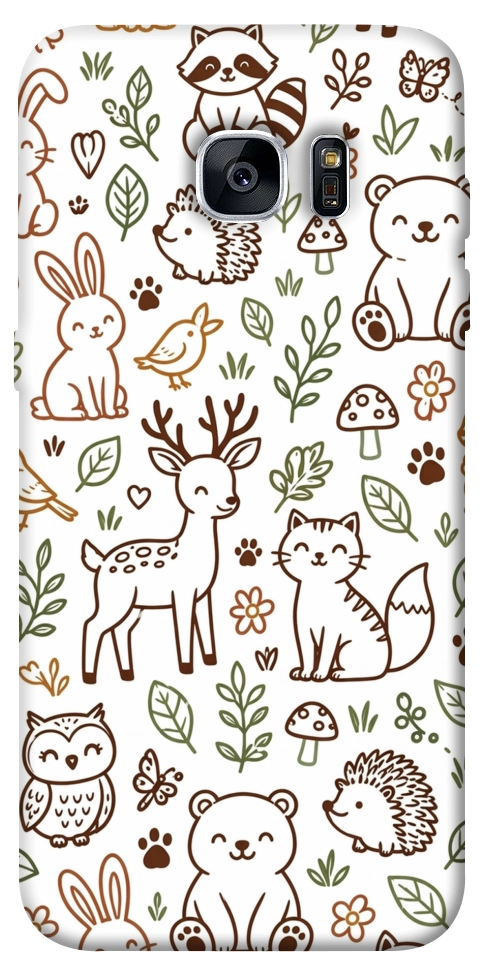 Чехол Wildlife pattern для Galaxy S7 Edge