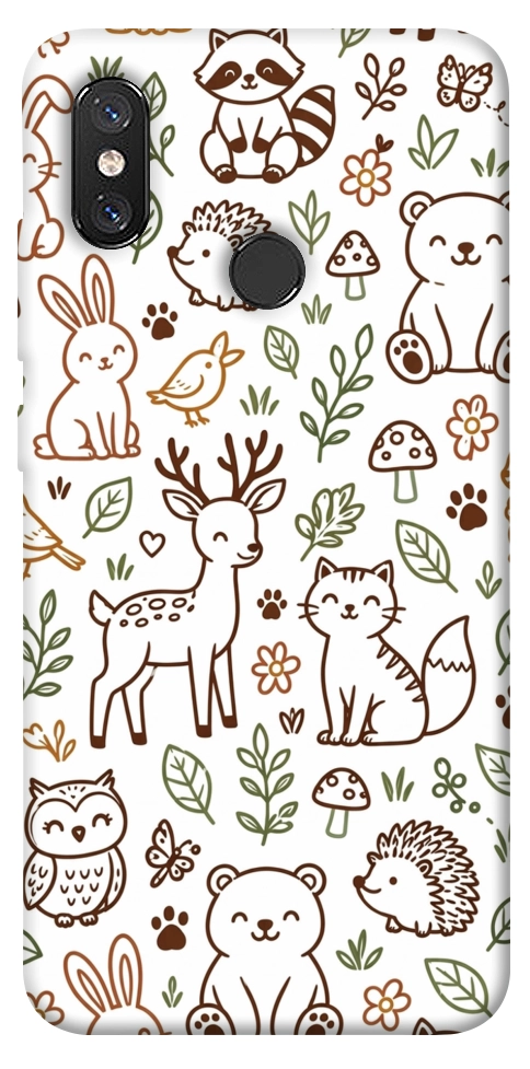 Чехол Wildlife pattern для Xiaomi Mi 8