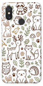 Чехол Wildlife pattern для Xiaomi Mi 8
