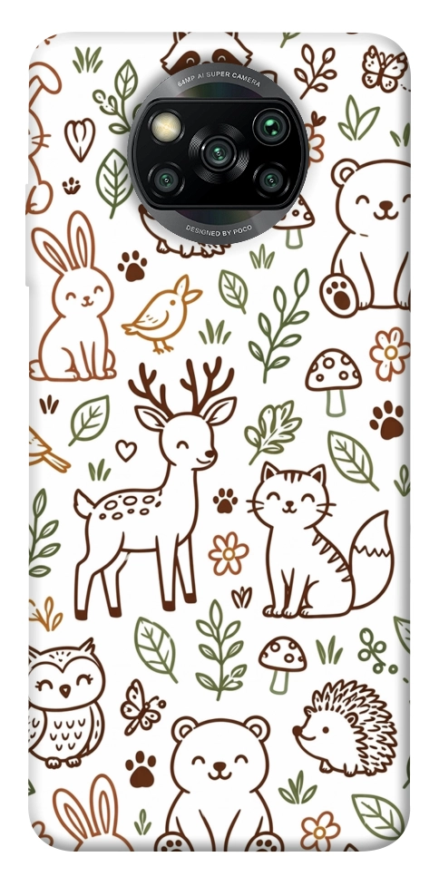 Чехол Wildlife pattern для Xiaomi Poco X3 NFC