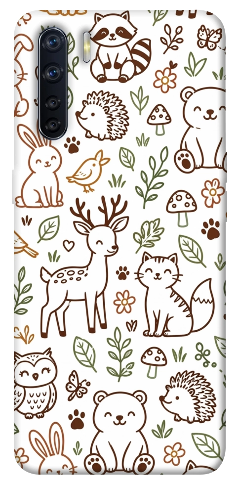 Чехол Wildlife pattern для Oppo A91