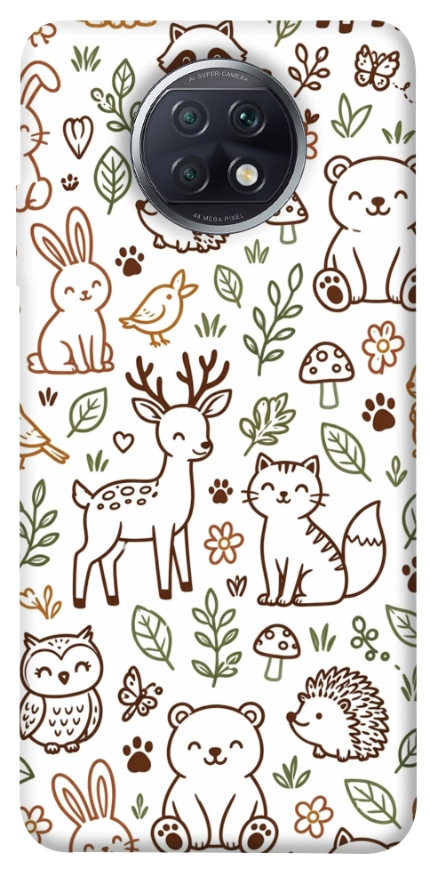 Чехол Wildlife pattern для Xiaomi Redmi Note 9T