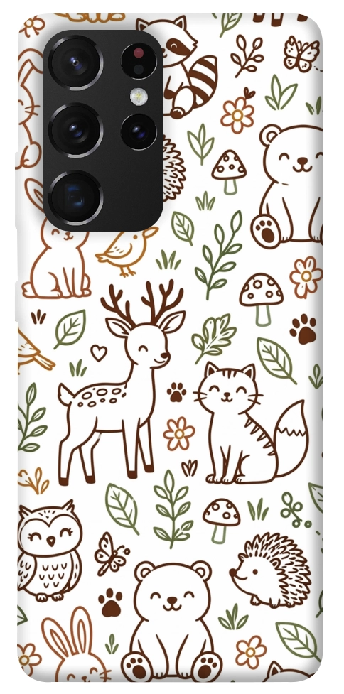 Чехол Wildlife pattern для Galaxy S21 Ultra