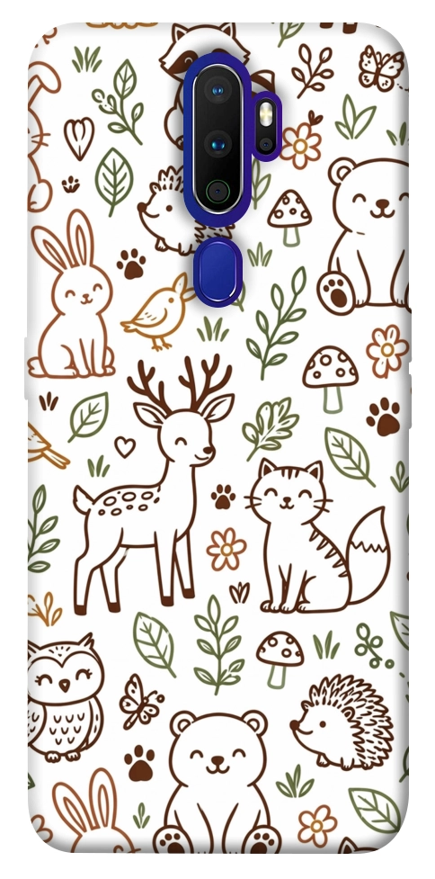 Чехол Wildlife pattern для Oppo A9 (2020)